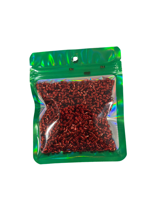 RED BINGSU BEAD BAG