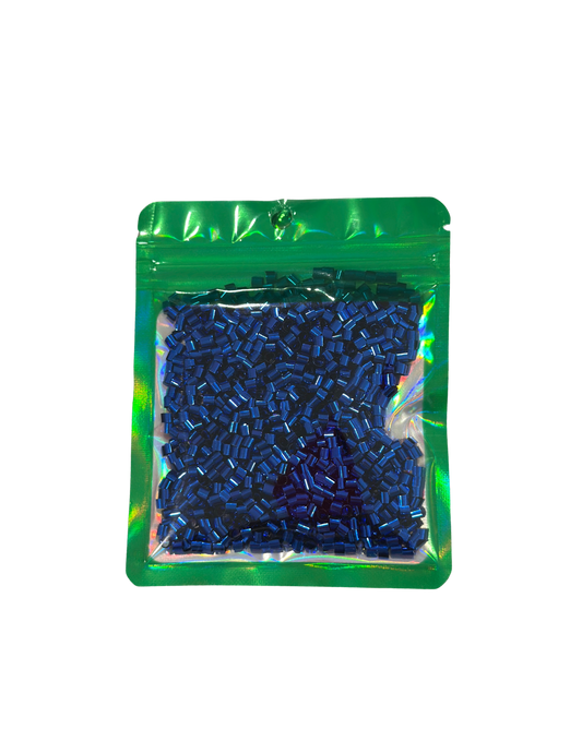 BLUE BINGSU BEAD BAG